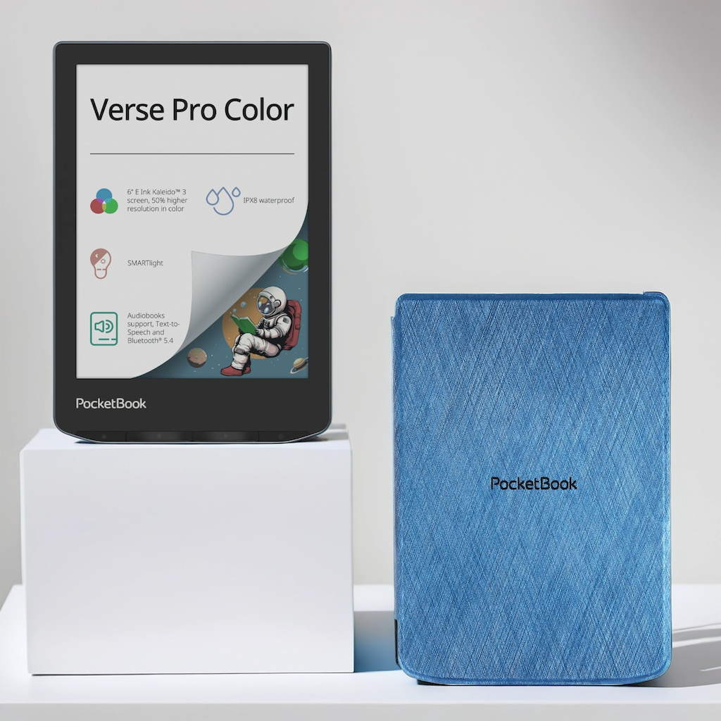 PocketBook Verse Pro Color - Stormy Sea + Blauw PocketBook hoesje