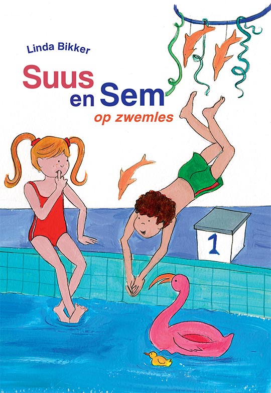 Suus en Sem op zwemles