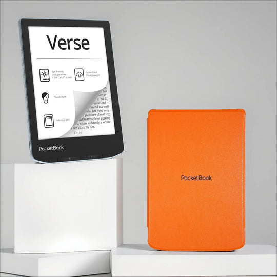 PocketBook Verse - Bright Blue met oranje hoesje
